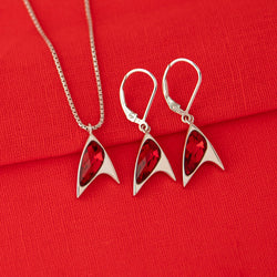 Star Trek X RockLove Red Crystal Delta Earrings (ONLINE ORDER ONLY)
