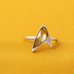 Star Trek X RockLove Yellow Crystal Delta Ring (ONLINE ORDER ONLY)