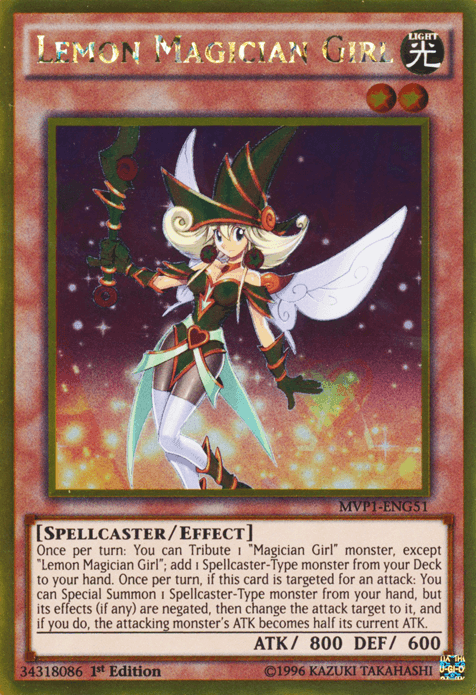Lemon Magician Girl [MVP1-ENG51] Gold Rare (ONLINE ORDER ONLY)
