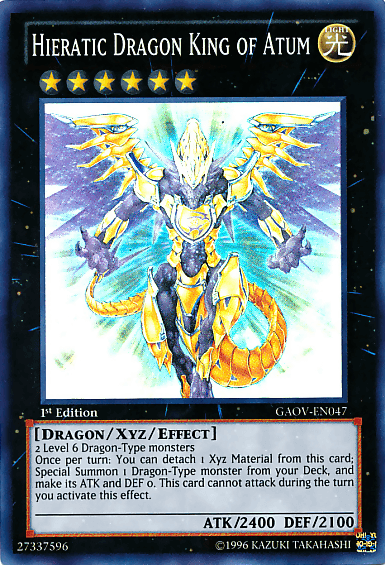 Hieratic Dragon King of Atum [GAOV-EN047] Super Rare (ONLINE ORDER ONLY)