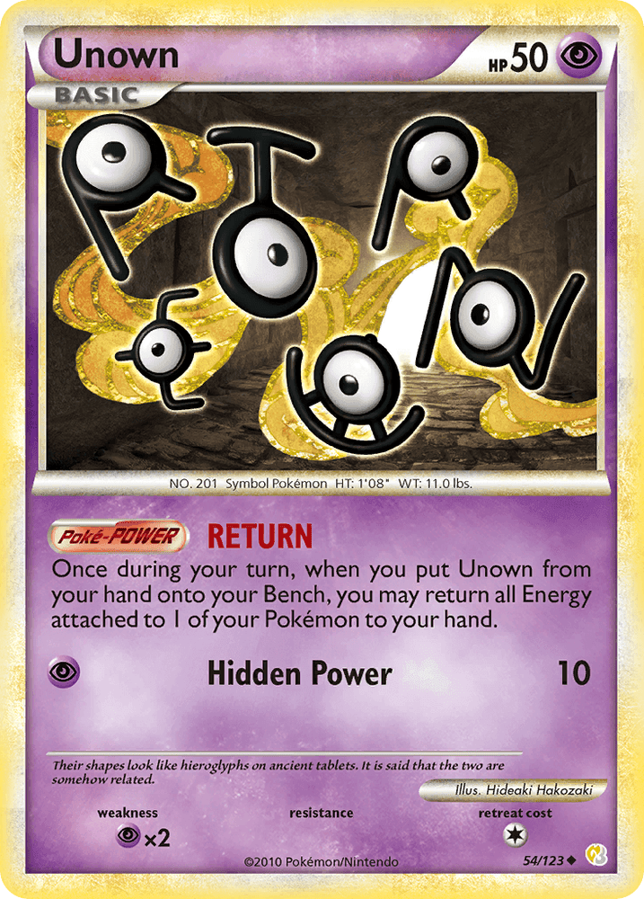 Unown (54/123) [HeartGold & SoulSilver: Base Set] (Online Only)