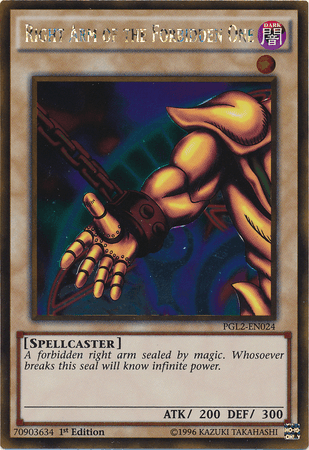 Right Arm of the Forbidden One [PGL2-EN024] Gold Rare (ONLINE ORDER ONLY)
