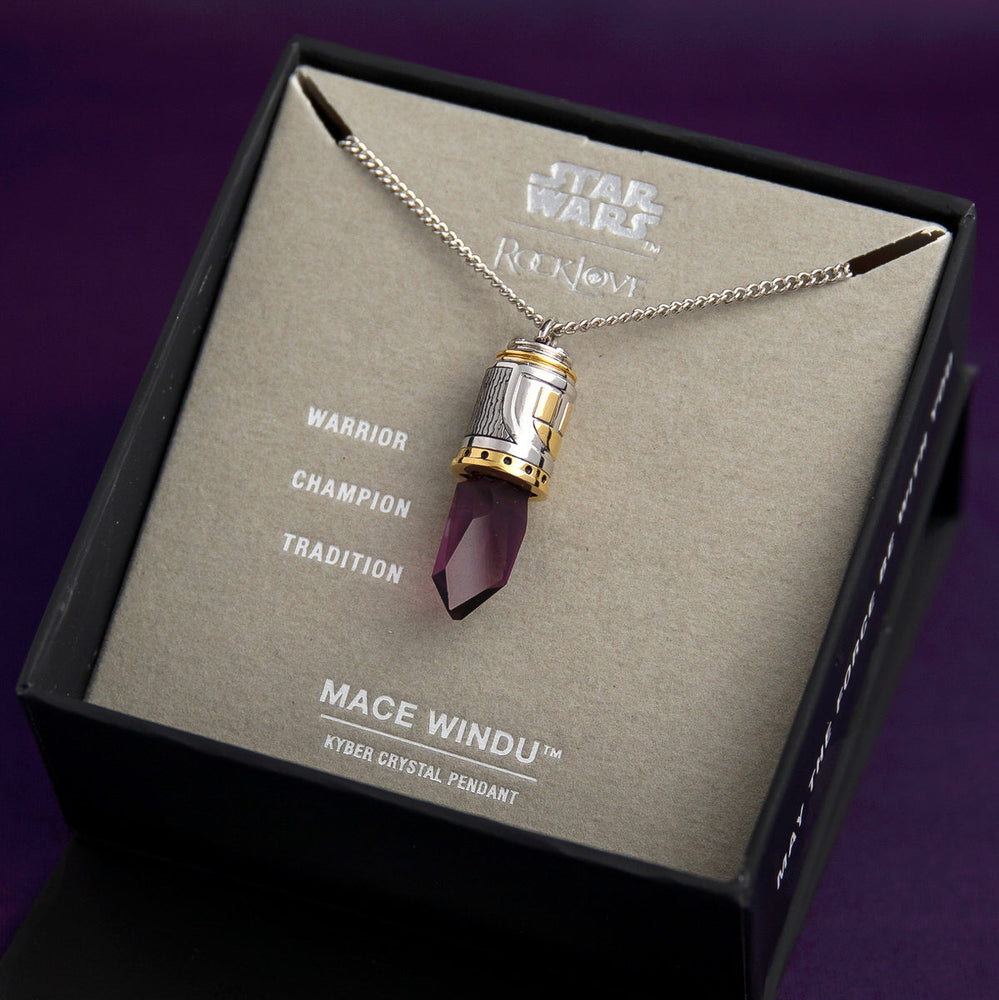 Star Wars X RockLove Mace Windu Kyber Crystal Necklace (ONLINE ORDER ONLY)