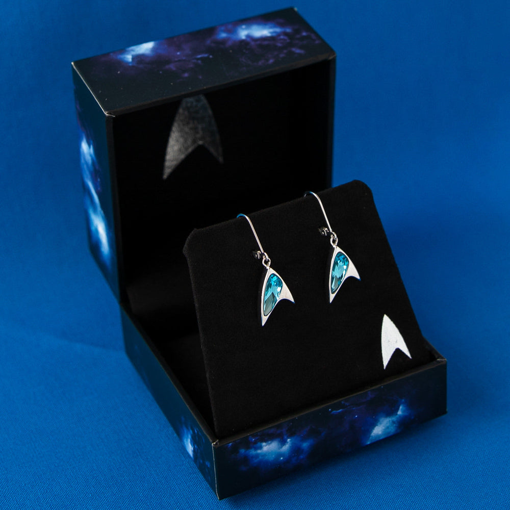 Star Trek X RockLove Blue Crystal Delta Earrings (ONLINE ORDER ONLY)