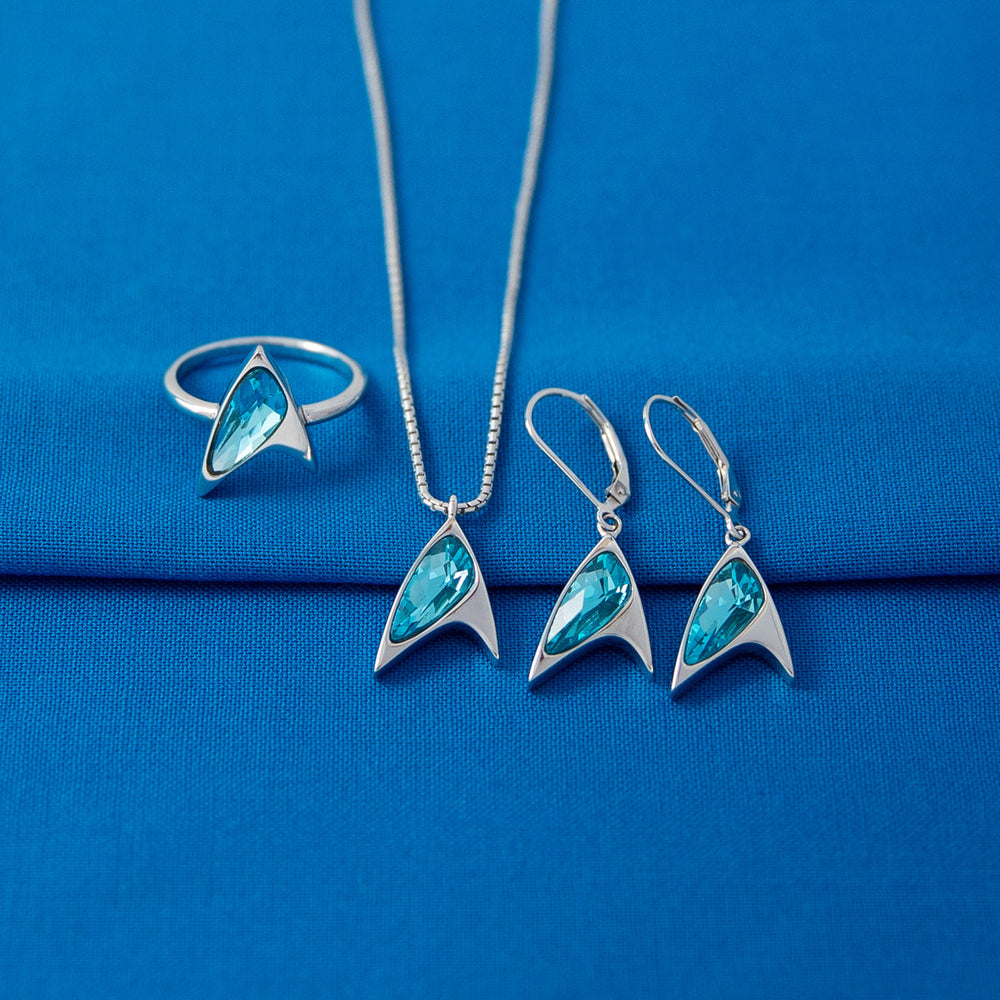 Star Trek X RockLove Blue Crystal Delta Ring (ONLINE ORDER ONLY)