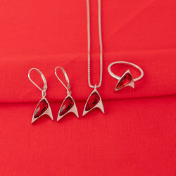 Star Trek X RockLove Red Crystal Delta Ring (ONLINE ORDER ONLY)