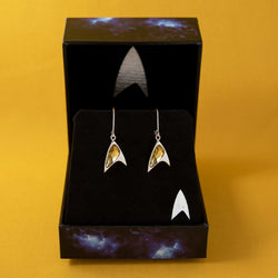 Star Trek X RockLove Yellow Crystal Delta Earrings (ONLINE ORDER ONLY)