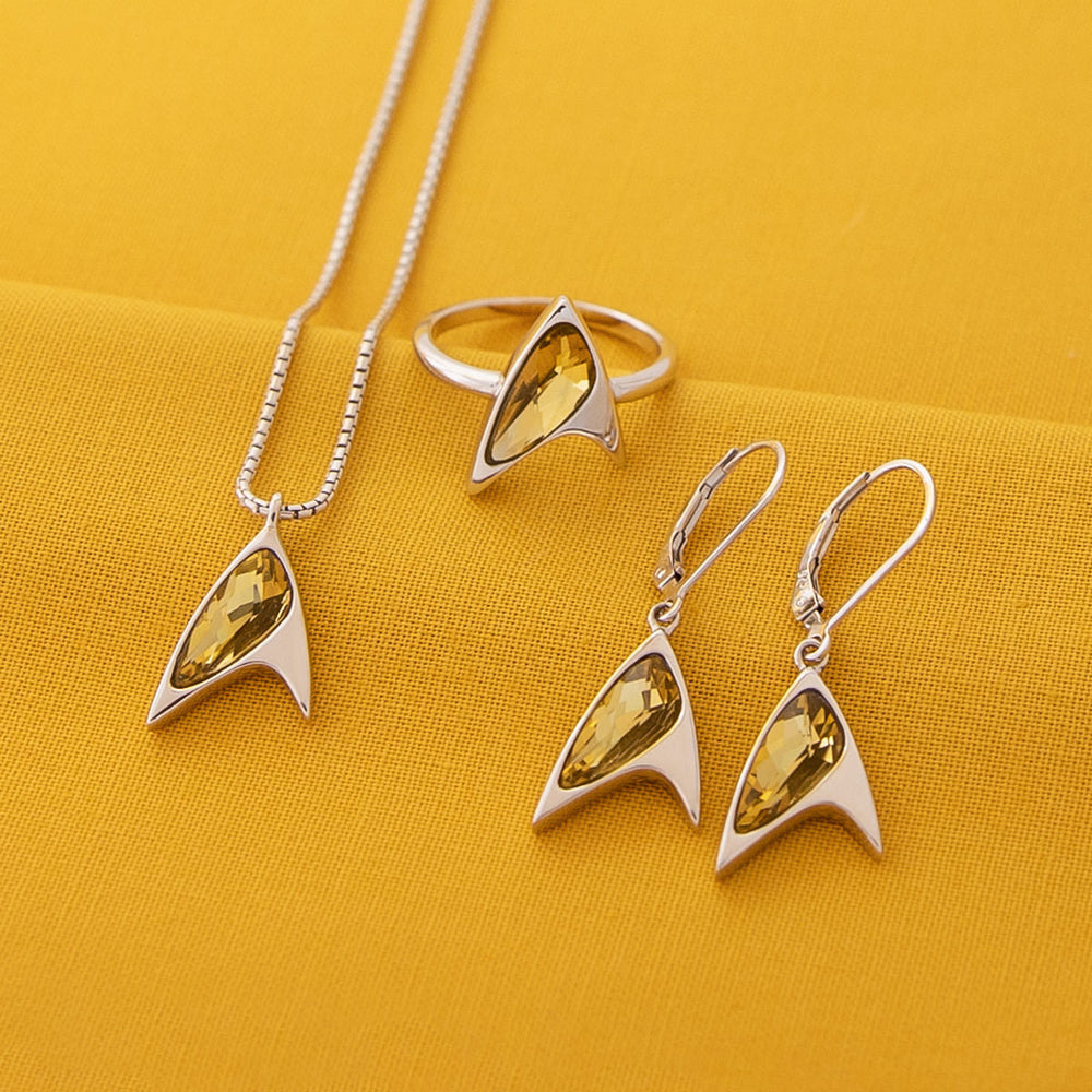 Star Trek X RockLove Yellow Crystal Delta Ring (ONLINE ORDER ONLY)