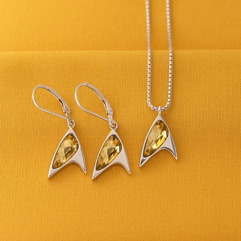 Star Trek X RockLove Yellow Crystal Delta Pendant (ONLINE ORDER ONLY)