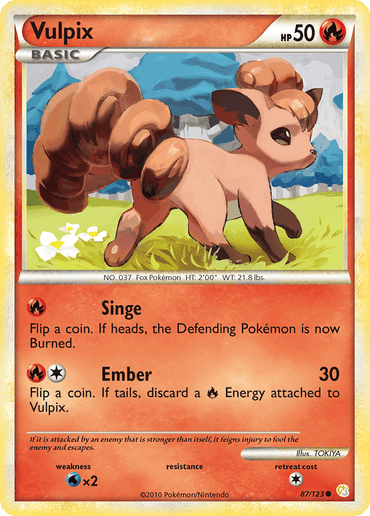 Vulpix (87/123) [HeartGold & SoulSilver: Base Set] (Online Only)