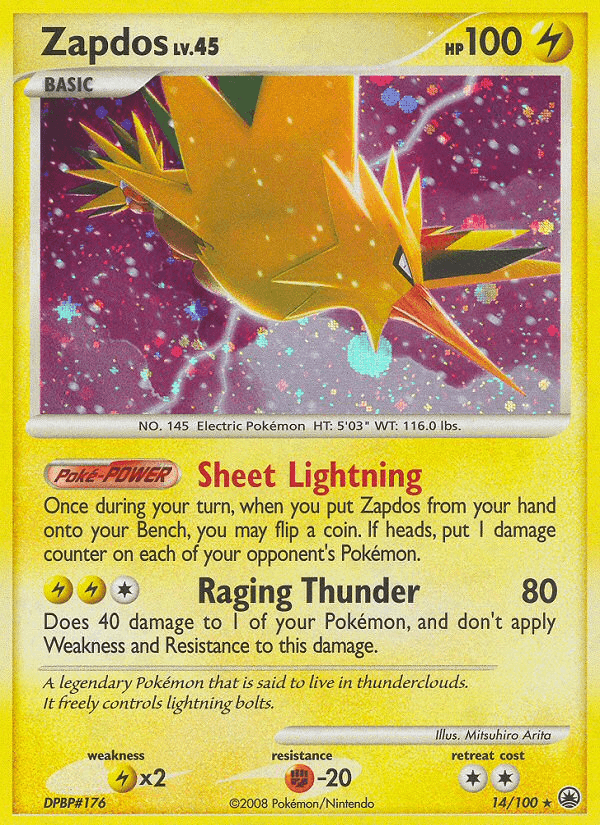 Zapdos (14/100) [Diamond & Pearl: Majestic Dawn] (Online Only)