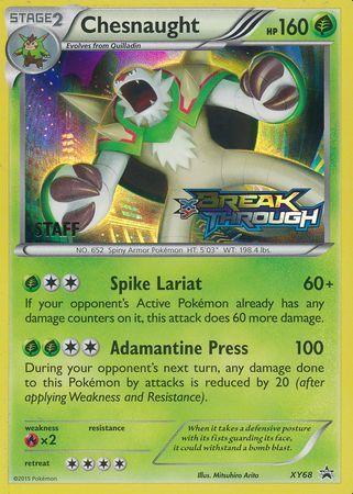 Chesnaught (XY68) (Staff) [XY: Black Star Promos] (Online Only)