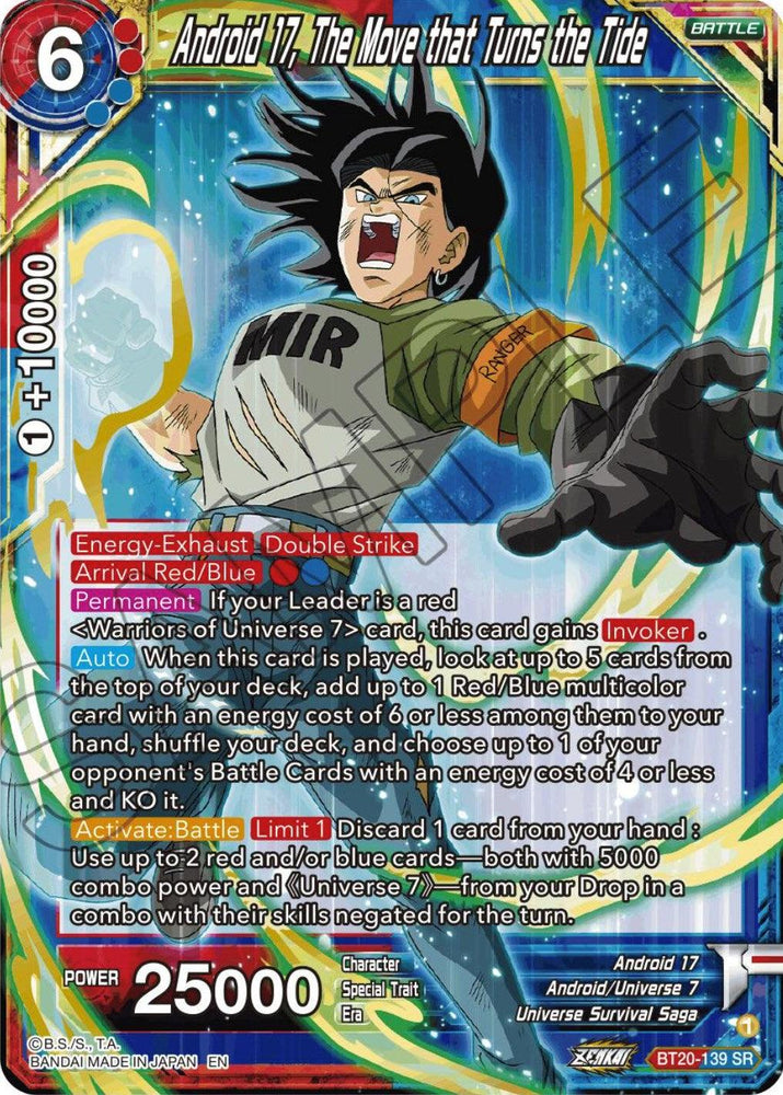 Android 17, The Move that Turns the Tide (BT20-139) [Power Absorbed] (ONLINE ORDER ONLY)
