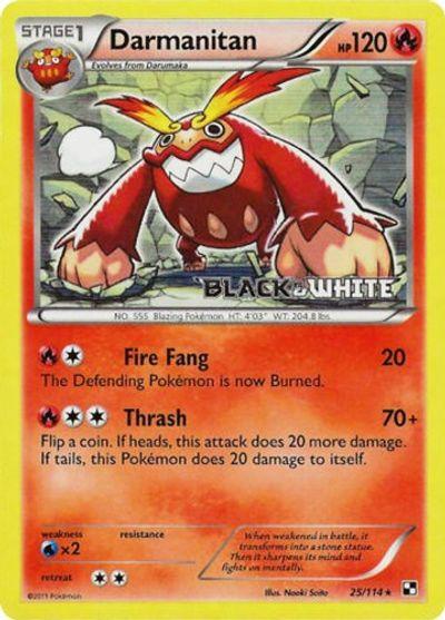 Darmanitan (25/114) (Prerelease Promo) [Black & White: Black Star Promos] (Online Only)
