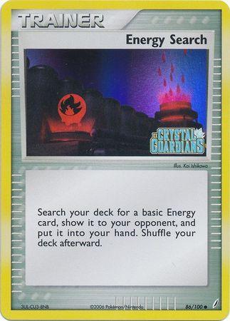 Energy Search (86/100) (Stamped) [EX: Crystal Guardians] (Online Only)