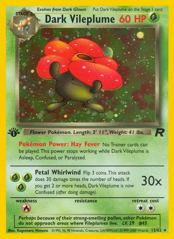 Dark Vileplume (13/82) [Team Rocket 1st Edition] (Online Only)