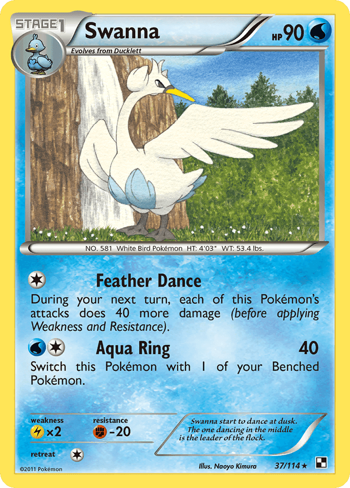 Swanna (37/114) [Black & White: Base Set] (Online Only)