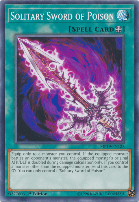 Solitary Sword of Poison [MP19-EN123] Common (ONLINE ORDER ONLY)