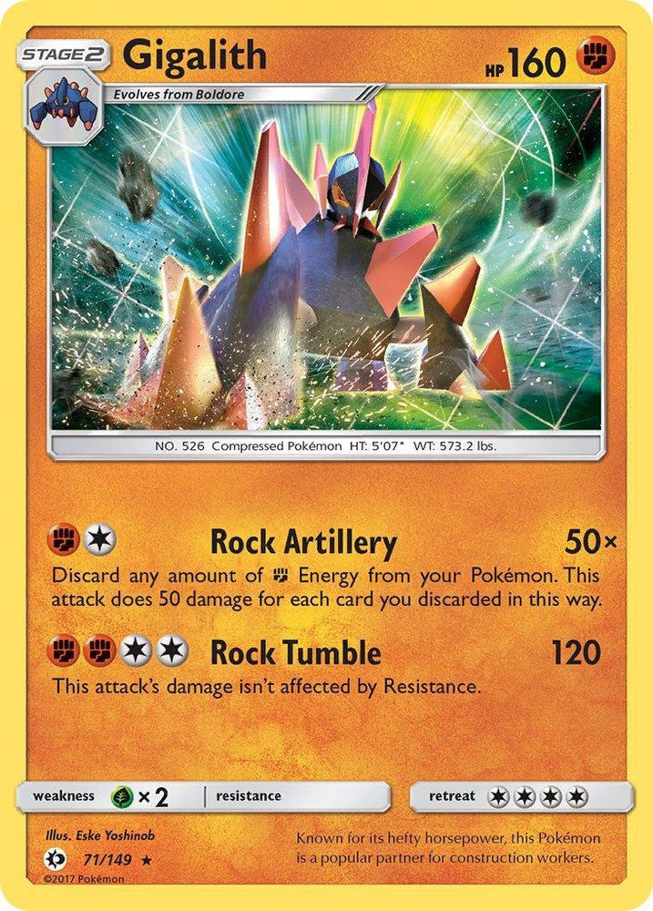 Gigalith (71/149) (Cosmos Holo) (Blister Exclusive) [Sun & Moon: Base Set] (Online Only)