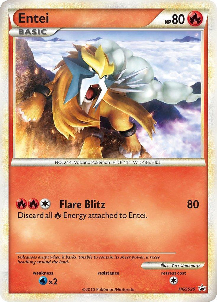 Entei (HGSS20) [HeartGold & SoulSilver: Black Star Promos] (Online Only)