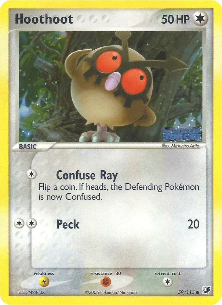 Hoothoot (59/115) (Stamped) [EX: Unseen Forces] (Online Only)