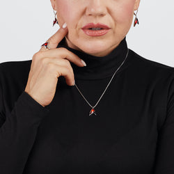 Star Trek X RockLove Red Crystal Delta Earrings (ONLINE ORDER ONLY)