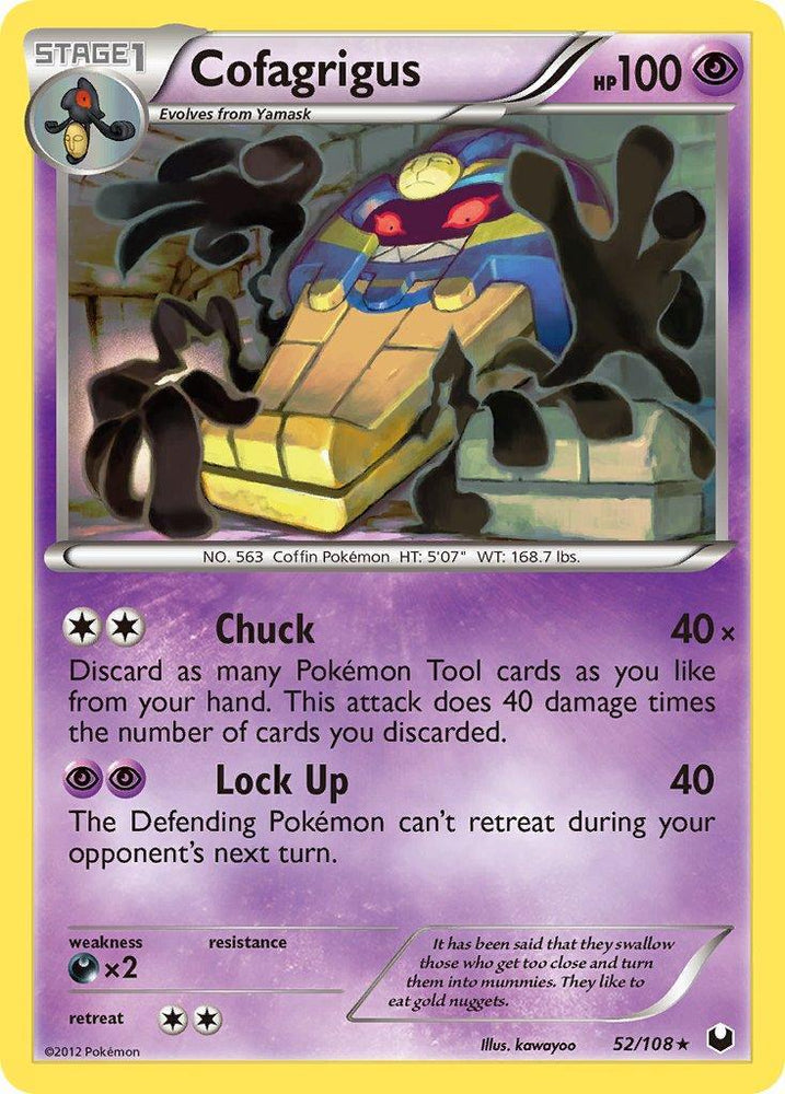 Cofagrigus (52/108) (Cracked Ice Holo) (Theme Deck Exclusive) [Black & White: Dark Explorers] (Online Only)