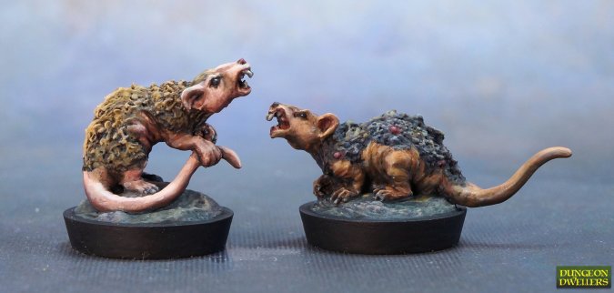 Bones Dungeon Dwellers: Giant Tomb Rats (6) (ONLINE ORDER ONLY)
