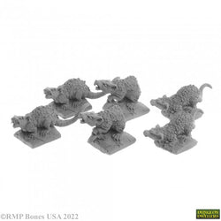 Bones Dungeon Dwellers: Giant Tomb Rats (6) (ONLINE ORDER ONLY)
