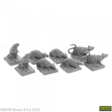 Bones Dungeon Dwellers: Dire Rats (8) (ONLINE ORDER ONLY)