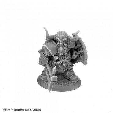 Bones Dungeon Dwellers: Dromn Ironsworn, Dwarf Warrior (ONLINE ORDER ONLY)