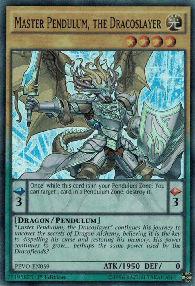 Master Pendulum, the Dracoslayer [PEVO-EN059] Super Rare (ONLINE ORDER ONLY)