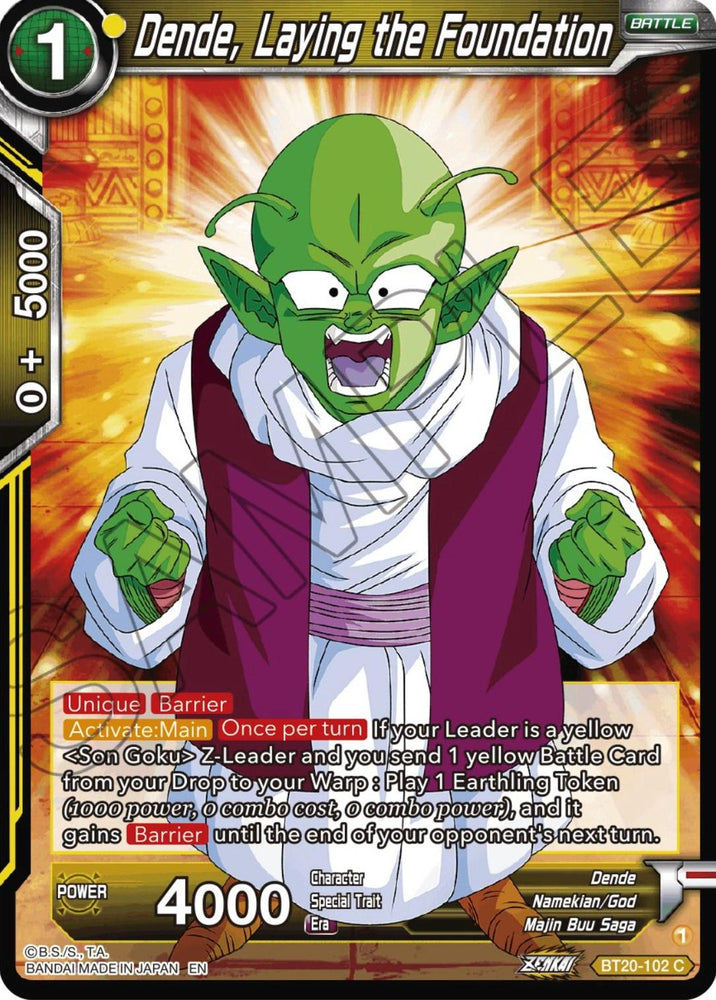 Dende, Laying the Foundation (BT20-102) [Power Absorbed] (ONLINE ORDER ONLY)