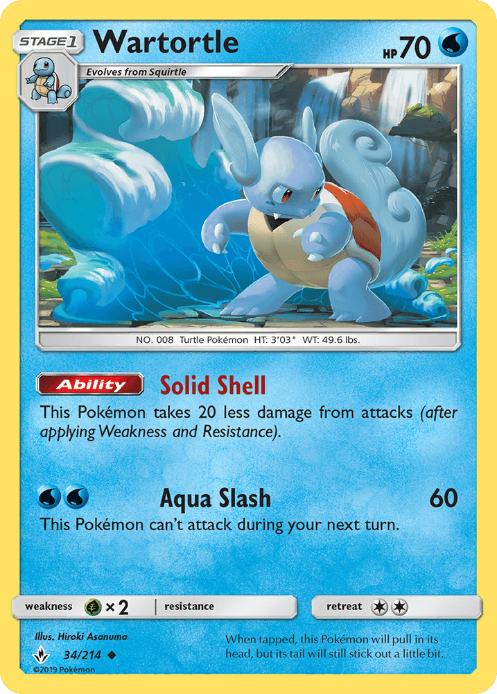 Wartortle (34/214) [Sun & Moon: Unbroken Bonds] (Online Only)