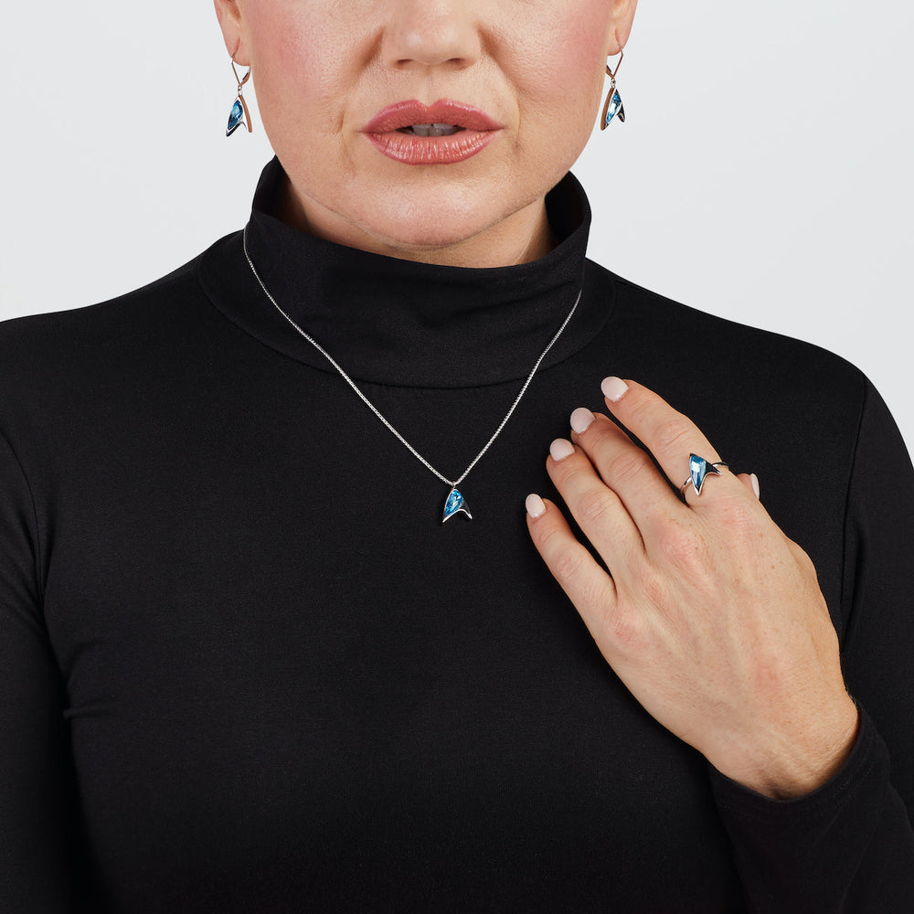 Star Trek X RockLove Blue Crystal Delta Ring (ONLINE ORDER ONLY)