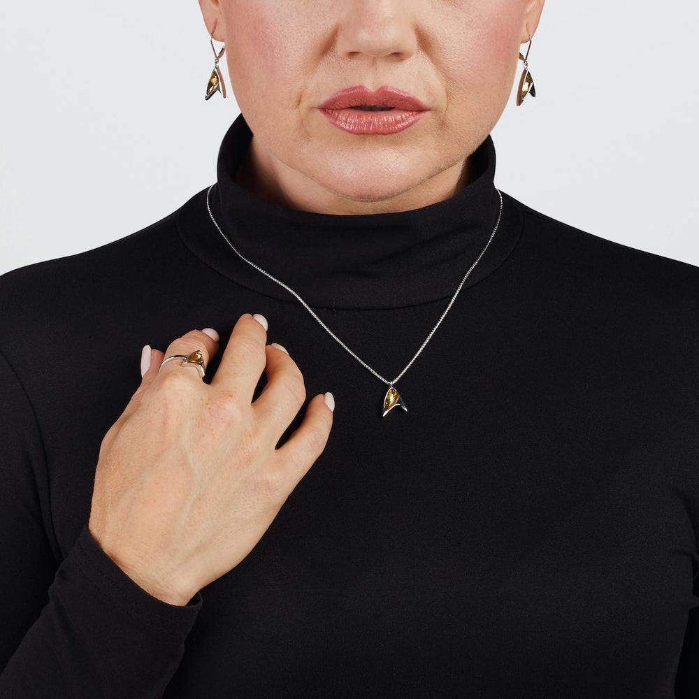 Star Trek X RockLove Yellow Crystal Delta Ring (ONLINE ORDER ONLY)