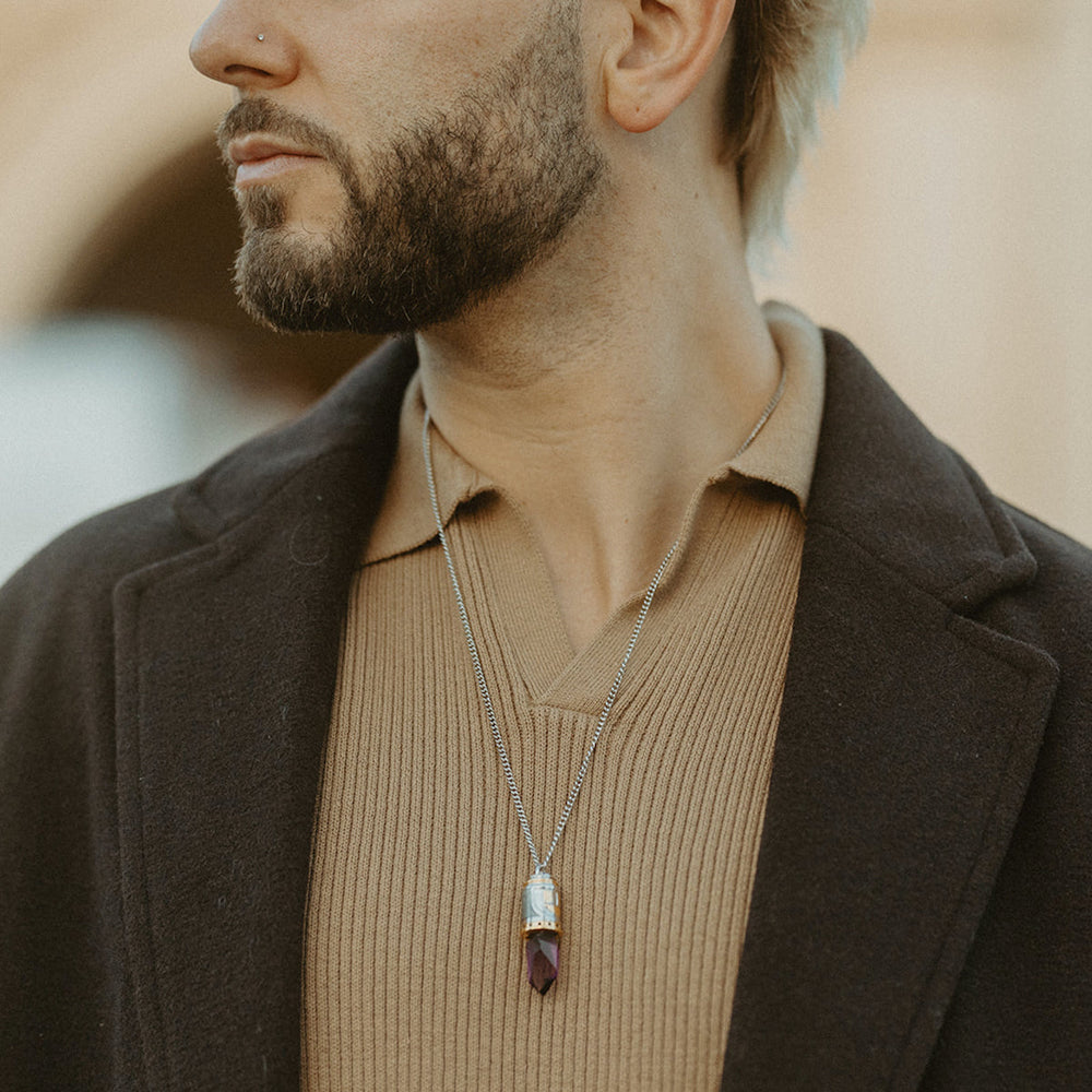 Star Wars X RockLove Mace Windu Kyber Crystal Necklace (ONLINE ORDER ONLY)