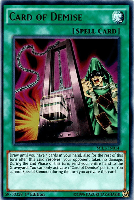 Card of Demise [MIL1-EN014] Ultra Rare (ONLINE ORDER ONLY)