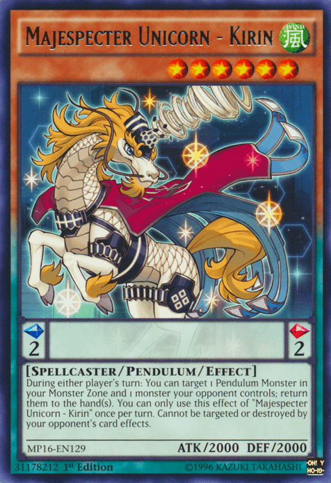 Majespecter Unicorn - Kirin [MP16-EN129] Rare (ONLINE ORDER ONLY)