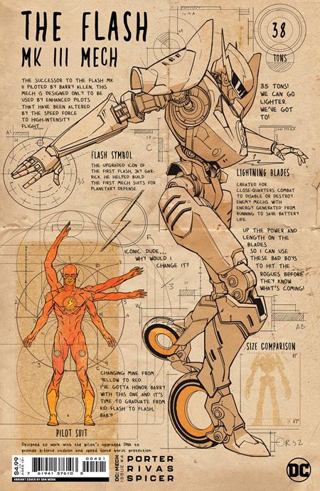 Dc Mech #4 (Of 6) B Dan Mora Card Stock Variant (10/25/2022) Dc (ONLINE ORDER ONLY)