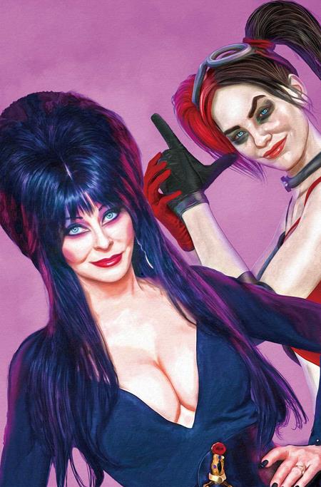 Harley Quinn X Elvira #1 ZA 1:15 Mark Spears Pink Virgin Variant (10/08/2025) Dynamite (ONLINE ORDER ONLY)