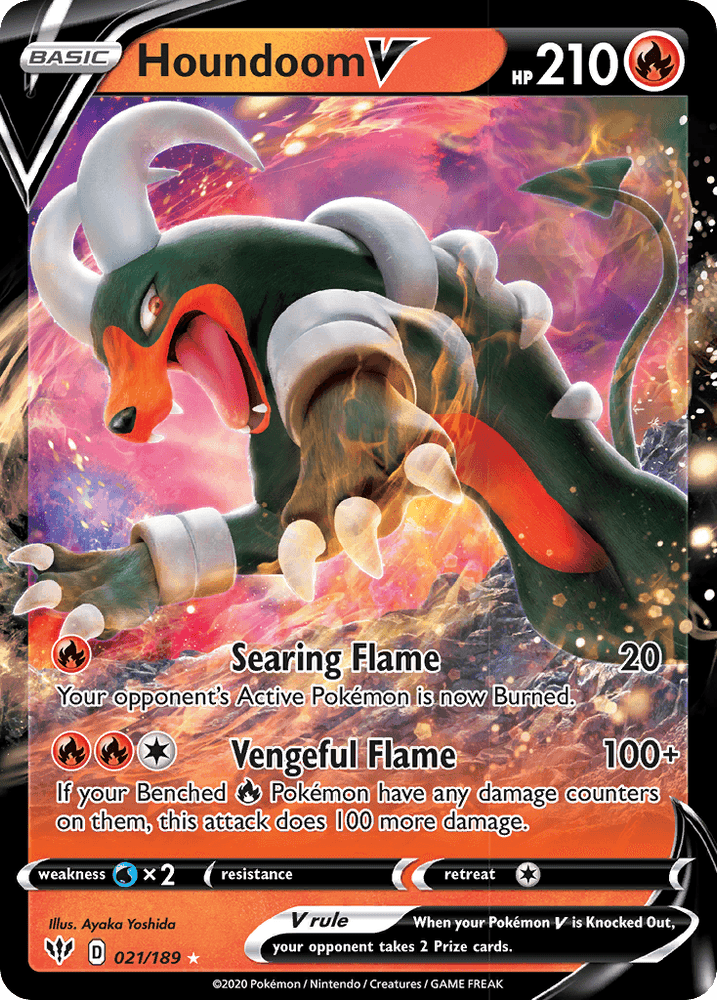 Houndoom V (021/189) [Sword & Shield: Darkness Ablaze] (Online Only)