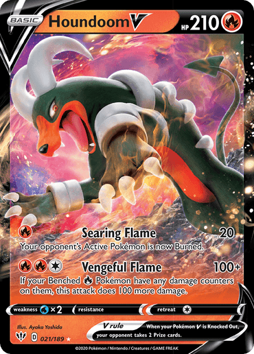 Houndoom V (021/189) [Sword & Shield: Darkness Ablaze] (Online Only)