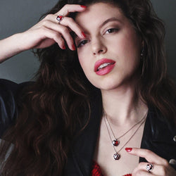 Disney X RockLove SNOW WHITE Crystal Take a Bite Apple Necklace (ONLINE ORDER ONLY)