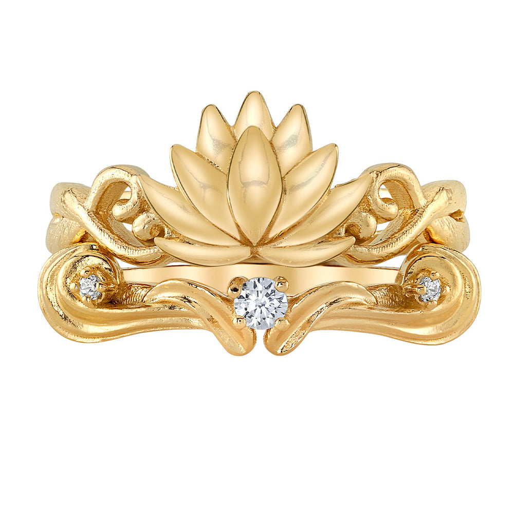 Disney X RockLove DISNEY ALADDIN Jasmine Lotus Stacker Rings (ONLINE ORDER ONLY)