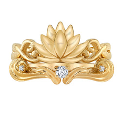 Disney X RockLove DISNEY ALADDIN Jasmine Lotus Stacker Rings (ONLINE ORDER ONLY)
