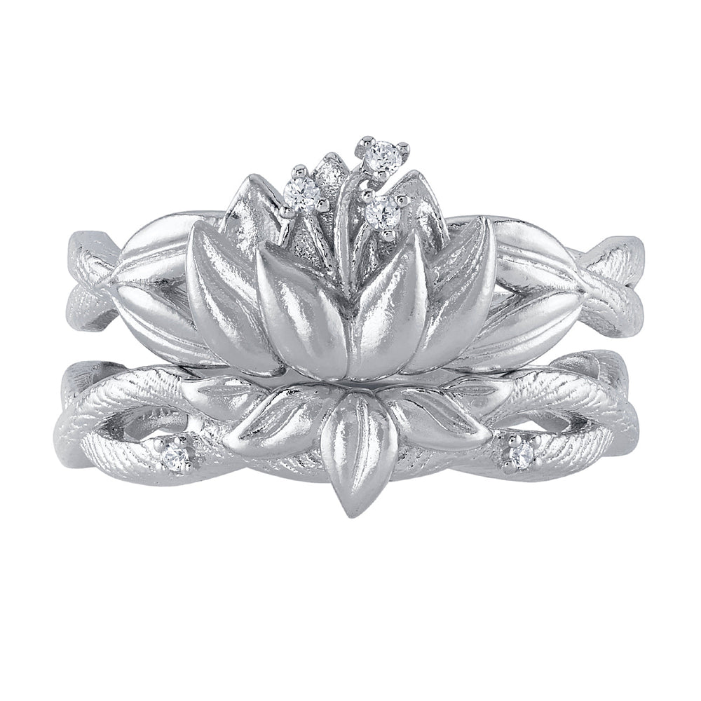 Disney X RockLove DISNEY THE PRINCESS AND THE FROG Tiana Water Lily Stacker Rings (ONLINE ORDER ONLY)