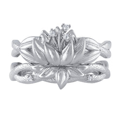 Disney X RockLove DISNEY THE PRINCESS AND THE FROG Tiana Water Lily Stacker Rings (ONLINE ORDER ONLY)
