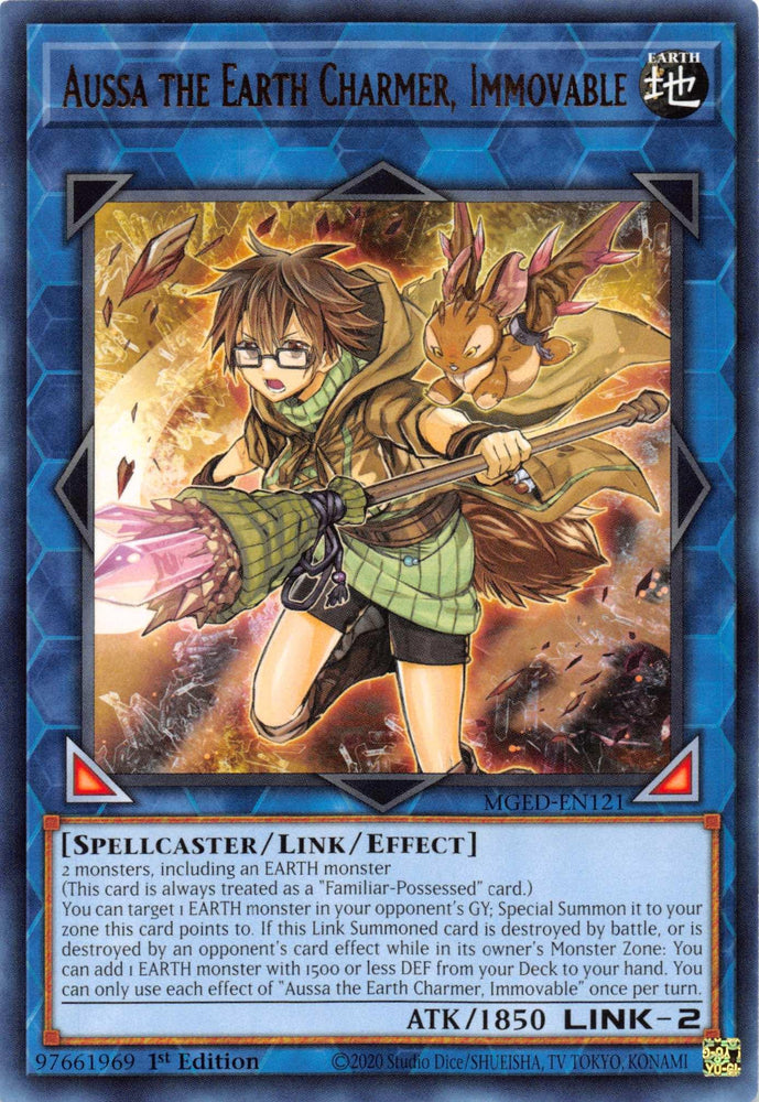 Aussa the Earth Charmer, Immovable [MGED-EN121] Rare (ONLINE ORDER ONLY)