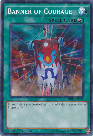 Banner of Courage [BP03-EN147] Shatterfoil Rare (ONLINE ORDER ONLY)